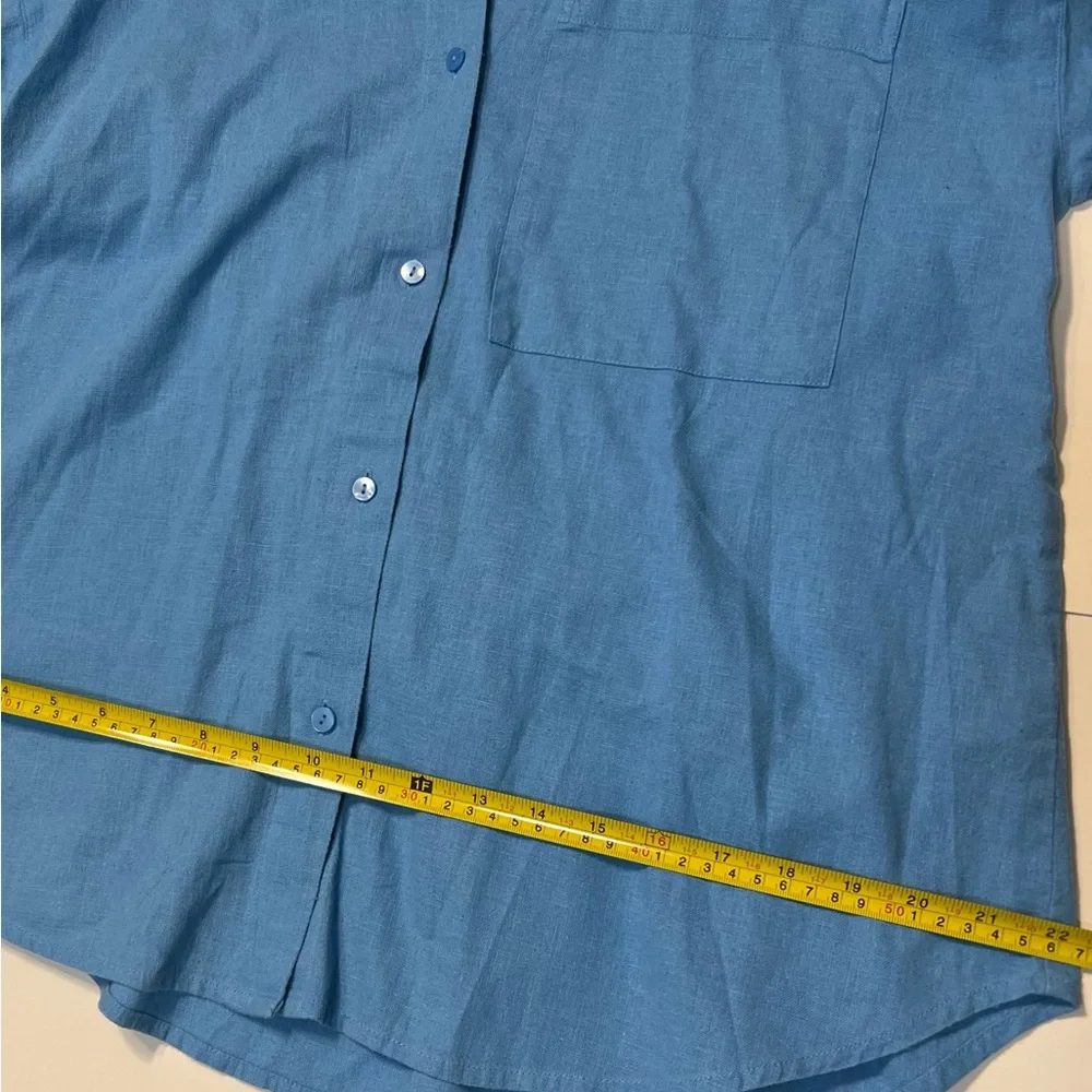 Abercrombie & Fitch Vibrant Blue Button-Down Shirt - Picture 9 of 10